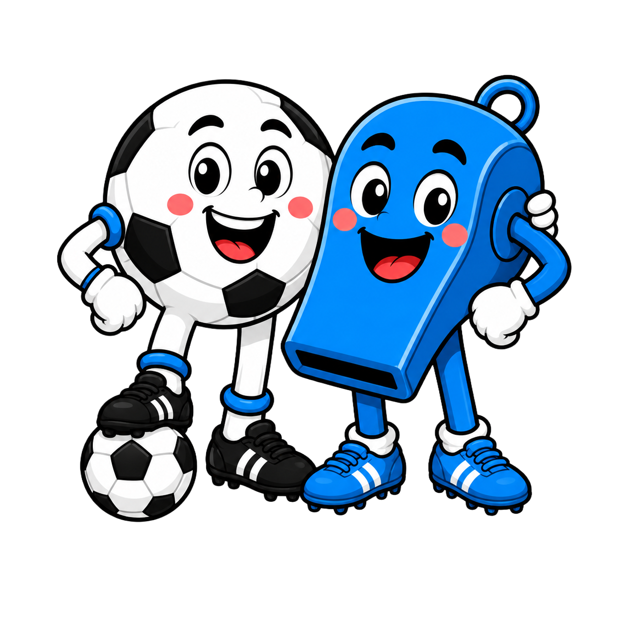 Bongo and Whiz, the football characters